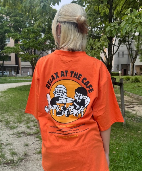 ATMARK(アットマーク)の「《2サイズ展開 / UNISEX 》NEWJACK×ATMARK コラボレーションTee(Tシャツ/カットソー・メンズ・ホワイト×ブラック/ホワイト/ブラック/オレンジ・MEDIUM/LARGE)」の4枚目の写真