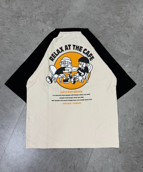 ATMARK(アットマーク)の「《2サイズ展開 / UNISEX 》NEWJACK×ATMARK コラボレーションTee(Tシャツ/カットソー・メンズ・ホワイト×ブラック/ホワイト/ブラック/オレンジ・MEDIUM/LARGE)」の6枚目の写真