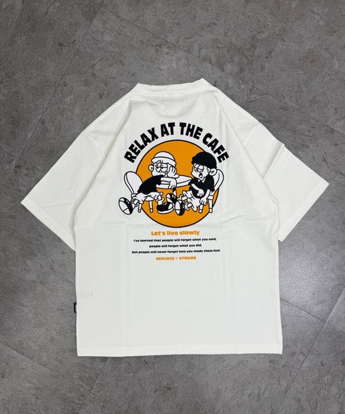 ATMARK(アットマーク)の「《2サイズ展開 / UNISEX 》NEWJACK×ATMARK コラボレーションTee(Tシャツ/カットソー・メンズ・ホワイト×ブラック/ホワイト/ブラック/オレンジ・MEDIUM/LARGE)」の8枚目の写真