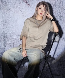 EFFECTION // gradation wash crew neck T-shirt〈グラデーションウォッシュ加工 クルーネック Tシャツ〉