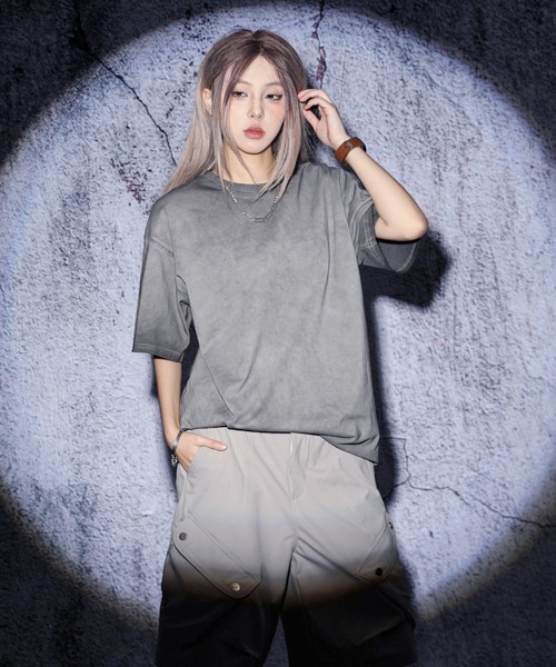 EFFECTION（エフェクション）の「EFFECTION // gradation wash crew neck T-shirt〈グラデーションウォッシュ加工 クルーネック Tシャツ〉（Tシャツ/カットソー・メンズ・ブルー系その他/ブラック系その他/ブラウン系その他・MEDIUM/LARGE/X-LARGE）」の15枚目の写真