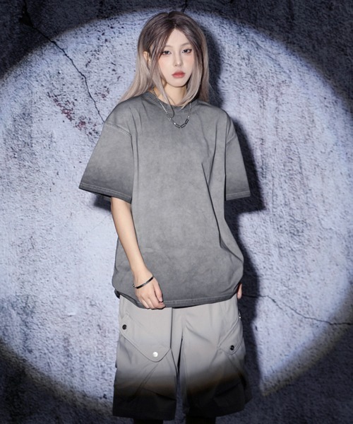 EFFECTION（エフェクション）の「EFFECTION // gradation wash crew neck T-shirt〈グラデーションウォッシュ加工 クルーネック Tシャツ〉（Tシャツ/カットソー・メンズ・ブルー系その他/ブラック系その他/ブラウン系その他・MEDIUM/LARGE/X-LARGE）」の12枚目の写真