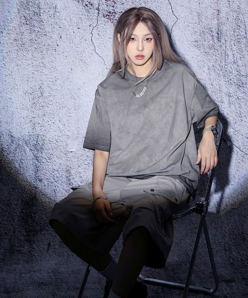 EFFECTION（エフェクション）の「EFFECTION // gradation wash crew neck T-shirt〈グラデーションウォッシュ加工 クルーネック Tシャツ〉（Tシャツ/カットソー・メンズ・ブルー系その他/ブラック系その他/ブラウン系その他・MEDIUM/LARGE/X-LARGE）」の10枚目の写真