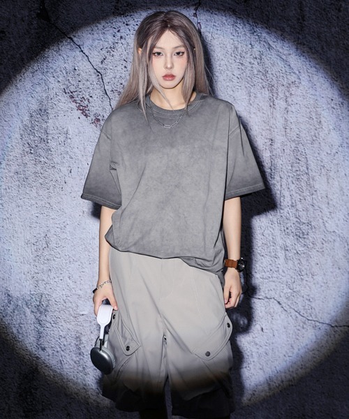 EFFECTION（エフェクション）の「EFFECTION // gradation wash crew neck T-shirt〈グラデーションウォッシュ加工 クルーネック Tシャツ〉（Tシャツ/カットソー・メンズ・ブルー系その他/ブラック系その他/ブラウン系その他・MEDIUM/LARGE/X-LARGE）」の14枚目の写真