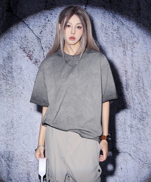 EFFECTION（エフェクション）の「EFFECTION // gradation wash crew neck T-shirt〈グラデーションウォッシュ加工 クルーネック Tシャツ〉（Tシャツ/カットソー・メンズ・ブルー系その他/ブラック系その他/ブラウン系その他・MEDIUM/LARGE/X-LARGE）」の8枚目の写真