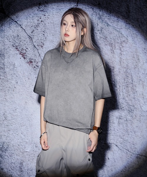 EFFECTION（エフェクション）の「EFFECTION // gradation wash crew neck T-shirt〈グラデーションウォッシュ加工 クルーネック Tシャツ〉（Tシャツ/カットソー・メンズ・ブルー系その他/ブラック系その他/ブラウン系その他・MEDIUM/LARGE/X-LARGE）」の7枚目の写真