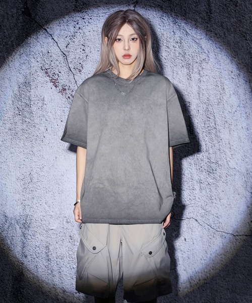 EFFECTION（エフェクション）の「EFFECTION // gradation wash crew neck T-shirt〈グラデーションウォッシュ加工 クルーネック Tシャツ〉（Tシャツ/カットソー・メンズ・ブルー系その他/ブラック系その他/ブラウン系その他・MEDIUM/LARGE/X-LARGE）」の11枚目の写真
