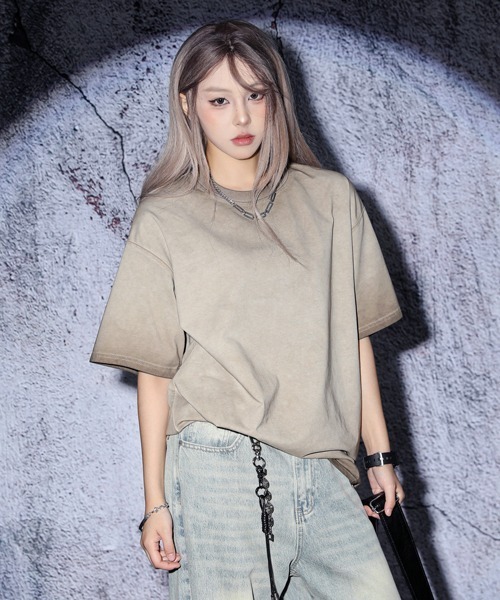 EFFECTION（エフェクション）の「EFFECTION // gradation wash crew neck T-shirt〈グラデーションウォッシュ加工 クルーネック Tシャツ〉（Tシャツ/カットソー・メンズ・ブルー系その他/ブラック系その他/ブラウン系その他・MEDIUM/LARGE/X-LARGE）」の20枚目の写真
