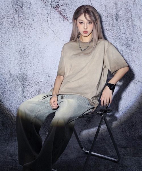 EFFECTION（エフェクション）の「EFFECTION // gradation wash crew neck T-shirt〈グラデーションウォッシュ加工 クルーネック Tシャツ〉（Tシャツ/カットソー・メンズ・ブルー系その他/ブラック系その他/ブラウン系その他・MEDIUM/LARGE/X-LARGE）」の22枚目の写真
