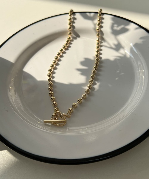 CEMONEMO（セモネモ）の「ボールチェーン ハート マンテル ネックレス（ネックレス・レディース・シルバー/ゴールド・FREE）」の8枚目の写真