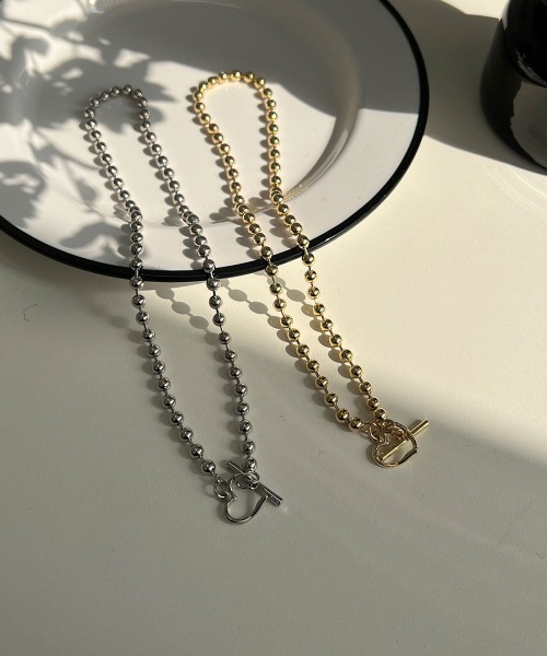 CEMONEMO（セモネモ）の「ボールチェーン ハート マンテル ネックレス（ネックレス・レディース・シルバー/ゴールド・FREE）」の9枚目の写真