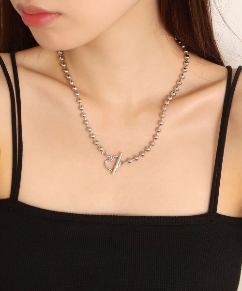 CEMONEMO（セモネモ）の「ボールチェーン ハート マンテル ネックレス（ネックレス・レディース・シルバー/ゴールド・FREE）」の10枚目の写真
