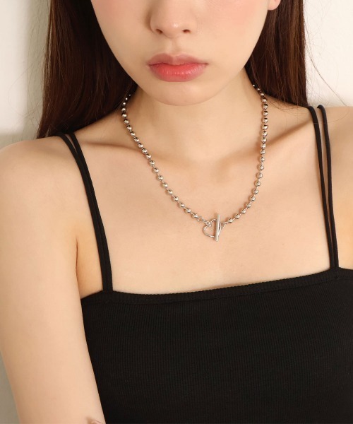 CEMONEMO（セモネモ）の「ボールチェーン ハート マンテル ネックレス（ネックレス・レディース・シルバー/ゴールド・FREE）」の12枚目の写真