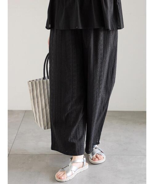 Samansa Mos2 blue（サマンサモスモスブルー）の「【Made in India】シフリーパンツ（その他パンツ・レディース・ブラック/オフホワイト/サックスブルー・F）」の15枚目の写真