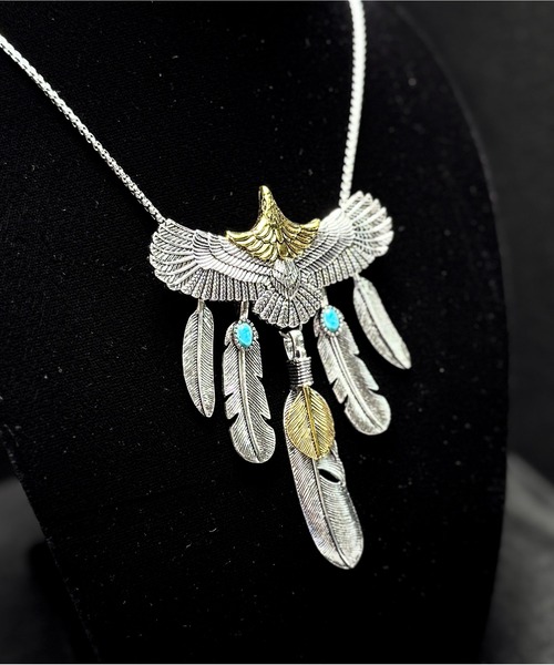 M.Cohen(エムコーエン) イーグル フェザー&ターコイズ ネックレス イーグル フェザー ターコイズ ネックレス エム・コーエン M.Cohen