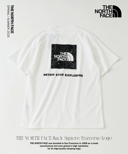 THE NORTH FACE（ザノースフェイス）の「THE NORTH FACE / ショート スリーブ バック スクエア ロゴ T（Tシャツ/カットソー・メンズ・カーキ/ホワイト/ベージュ・MEDIUM/LARGE/X-LARGE）」の2枚目の写真
