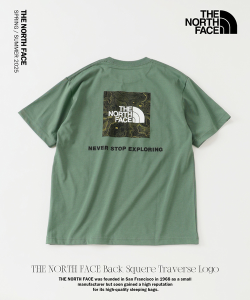THE NORTH FACE（ザノースフェイス）の「THE NORTH FACE / ショート スリーブ バック スクエア ロゴ T（Tシャツ/カットソー・メンズ・カーキ/ホワイト/ベージュ・MEDIUM/LARGE/X-LARGE）」の3枚目の写真