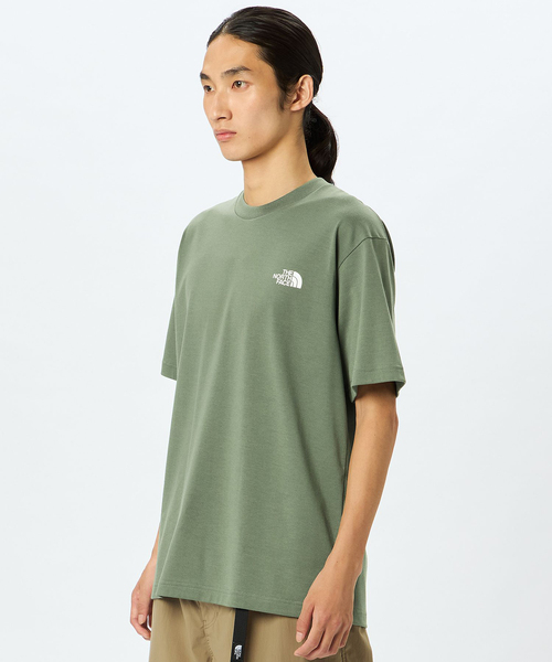 THE NORTH FACE（ザノースフェイス）の「THE NORTH FACE / ショート スリーブ バック スクエア ロゴ T（Tシャツ/カットソー・メンズ・カーキ/ホワイト/ベージュ・MEDIUM/LARGE/X-LARGE）」の4枚目の写真