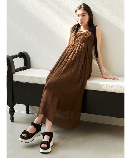 シアーシフォンワッシャーワンピース（ワンピース）｜SNIDEL