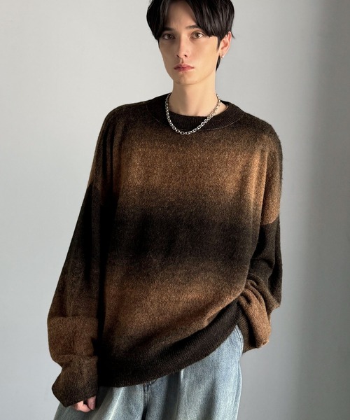 Java(ジャバ)の「【10月上旬再入荷!予約受付中】《JaVaジャバコラボ》透け感とニュアンスを重ねる。マルチウェイグラデーション天竺透かし編みメッシュニット(長袖)(ニット/セーター・メンズ・ベージュ/ダークグレー/ブラック・X-LARGE/MEDIUM/LARGE)」の21枚目の写真