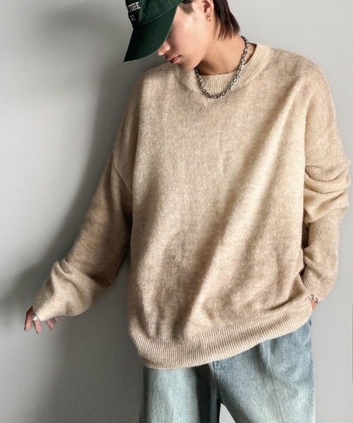 Java(ジャバ)の「【10月上旬再入荷!予約受付中】《JaVaジャバコラボ》透け感とニュアンスを重ねる。マルチウェイグラデーション天竺透かし編みメッシュニット(長袖)(ニット/セーター・メンズ・ベージュ/ダークグレー/ブラック・X-LARGE/MEDIUM/LARGE)」の7枚目の写真