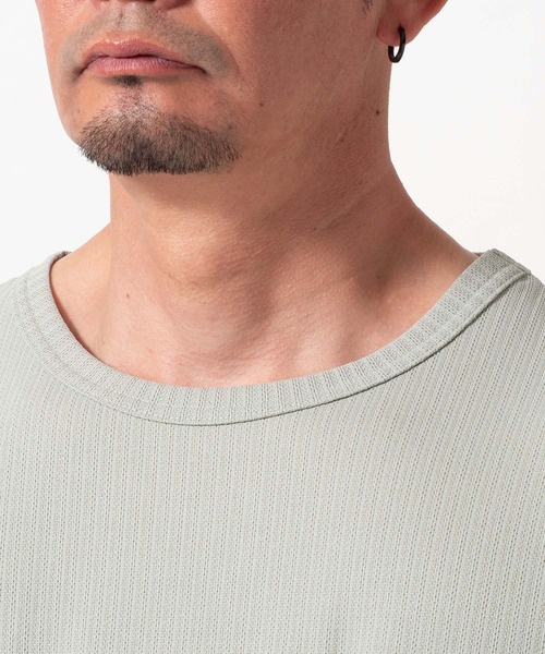 BAYBLO(ベイブロ)の「(SA) ストライプ ジャガード 半袖 Tシャツ(Tシャツ/カットソー・メンズ・ブラック/チャコールグレー/ミント/ラベンダー・M/L/LL)」の19枚目の写真