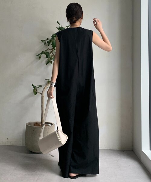 DouDou（ドゥドゥ）の「接触冷感オールインワン（つなぎ/オールインワン・レディース・ブラック/ベージュ・FREE）」の7枚目の写真