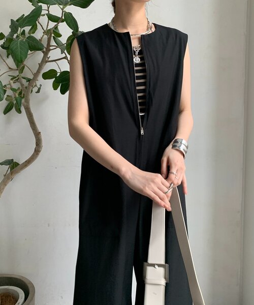 DouDou（ドゥドゥ）の「接触冷感オールインワン（つなぎ/オールインワン・レディース・ブラック/ベージュ・FREE）」の9枚目の写真