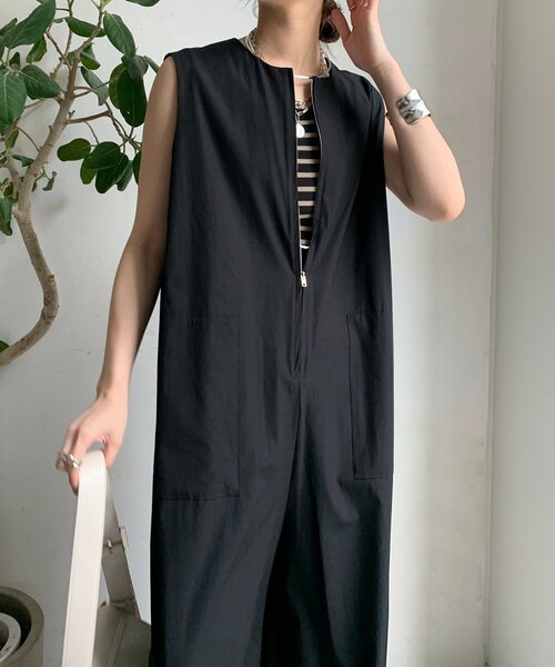 DouDou（ドゥドゥ）の「接触冷感オールインワン（つなぎ/オールインワン・レディース・ブラック/ベージュ・FREE）」の10枚目の写真