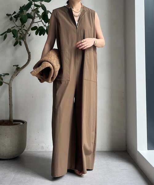 DouDou（ドゥドゥ）の「接触冷感オールインワン（つなぎ/オールインワン・レディース・ブラック/ベージュ・FREE）」の12枚目の写真