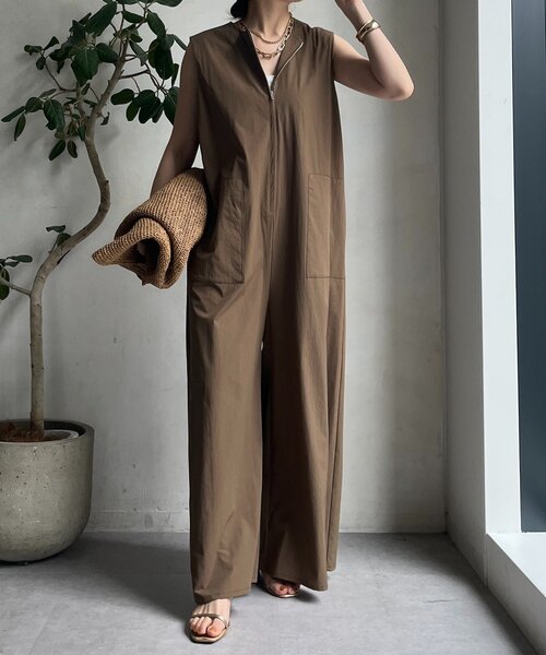 DouDou（ドゥドゥ）の「接触冷感オールインワン（つなぎ/オールインワン・レディース・ブラック/ベージュ・FREE）」の13枚目の写真