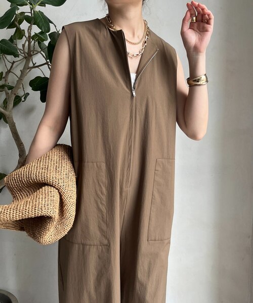 DouDou（ドゥドゥ）の「接触冷感オールインワン（つなぎ/オールインワン・レディース・ブラック/ベージュ・FREE）」の18枚目の写真