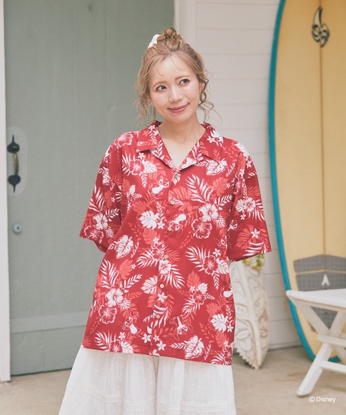 セール】スティッチ/オープンカラーシャツ（Tシャツ/カットソー