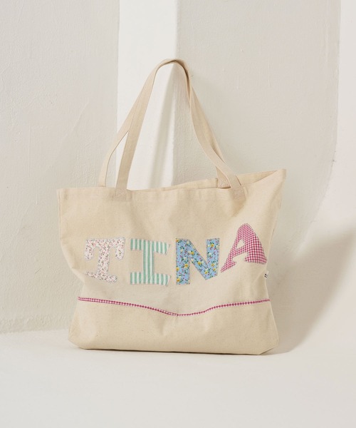 バッグ tina* セール】花柄 パデッドバッグ TINA：JOJUN（トートバッグ