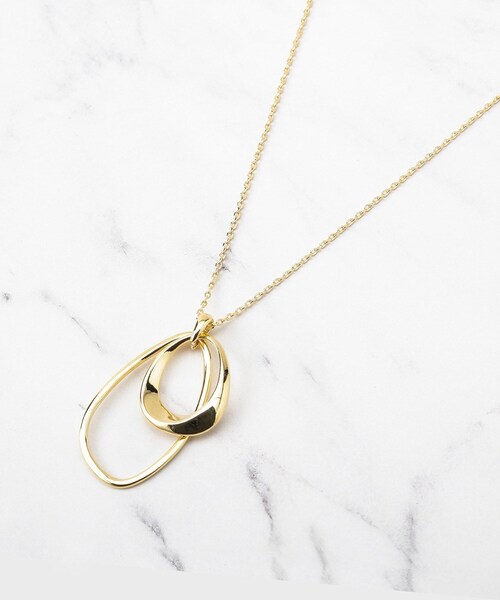 UNTITLED（アンタイトル）の「【追加】ライトダブルリングネックレス（ネックレス・レディース・シルバー/ゴールド・99）」の3枚目の写真