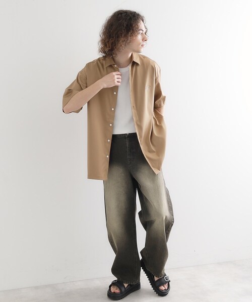 tk.TAKEO KIKUCHI(ティーケータケオキクチ)の「メタルプリントシャツ(シャツ/ブラウス・メンズ・ブラック/ホワイト/ブラウン系・04/03/02)」の16枚目の写真