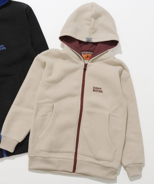 KRIFF MAYER Kid's Collection（クリフメイヤーキッズコレクション）の「【ふんわり裏起毛】かるポカパーカー（パーカー・キッズ・レッド/サンドベージュ/ブラウン/カーキ/ブラック・160/150/140/130/120/170）」の3枚目の写真