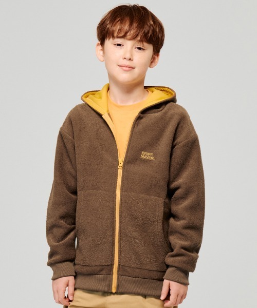 KRIFF MAYER Kid's Collection（クリフメイヤーキッズコレクション）の「【ふんわり裏起毛】かるポカパーカー（パーカー・キッズ・レッド/サンドベージュ/ブラウン/カーキ/ブラック・160/150/140/130/120/170）」の18枚目の写真