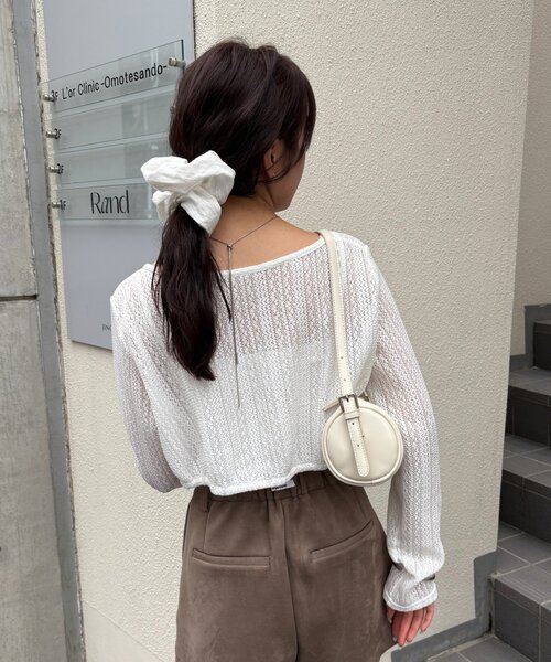 mystic（ミスティック）の「ギャザーリボンボレロ（カーディガン/ボレロ・レディース・ブラック系その他2/ブラック/オフホワイト/グレー・FREE）」の13枚目の写真