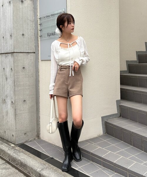 mystic（ミスティック）の「ギャザーリボンボレロ（カーディガン/ボレロ・レディース・ブラック系その他2/ブラック/オフホワイト/グレー・FREE）」の14枚目の写真