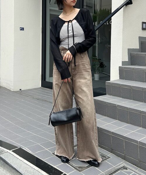 さち♡M'S GRACY♡袖リボン♡ボレロ♡カーディガン♡ブラック M'S GRACY - M'S GRACY(エムズグレイシー) ボレロ サイズ38 M