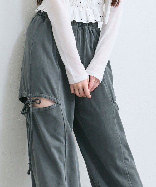 OLIVE des OLIVE（オリーブデオリーブ）の「サイドリボンスウェットパンツ（スウェットパンツ・レディース・ピンク/トップグレー/チャコールグレー・SMALL/MEDIUM）」の21枚目の写真