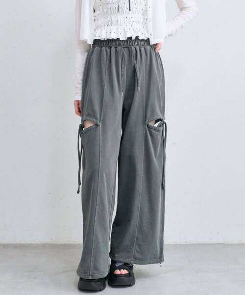 OLIVE des OLIVE（オリーブデオリーブ）の「サイドリボンスウェットパンツ（スウェットパンツ・レディース・ピンク/トップグレー/チャコールグレー・SMALL/MEDIUM）」の22枚目の写真