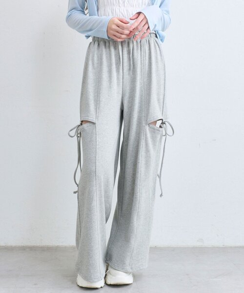 OLIVE des OLIVE（オリーブデオリーブ）の「サイドリボンスウェットパンツ（スウェットパンツ・レディース・ピンク/トップグレー/チャコールグレー・SMALL/MEDIUM）」の10枚目の写真