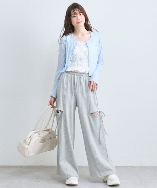 OLIVE des OLIVE（オリーブデオリーブ）の「サイドリボンスウェットパンツ（スウェットパンツ・レディース・ピンク/トップグレー/チャコールグレー・SMALL/MEDIUM）」の12枚目の写真