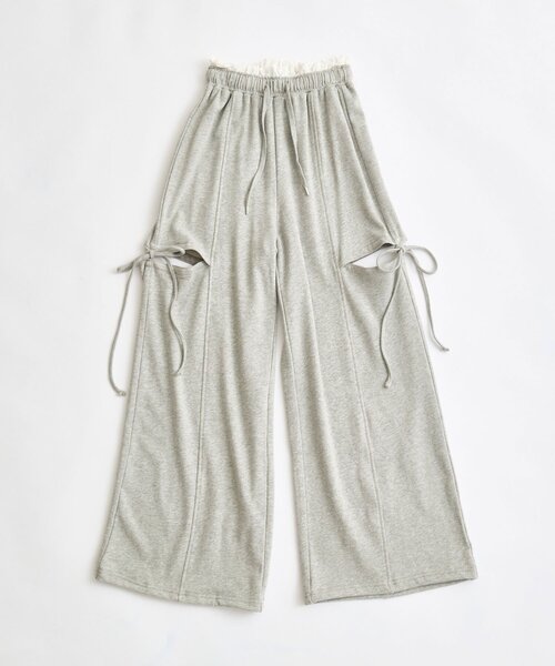 OLIVE des OLIVE（オリーブデオリーブ）の「サイドリボンスウェットパンツ（スウェットパンツ・レディース・ピンク/トップグレー/チャコールグレー・SMALL/MEDIUM）」の15枚目の写真