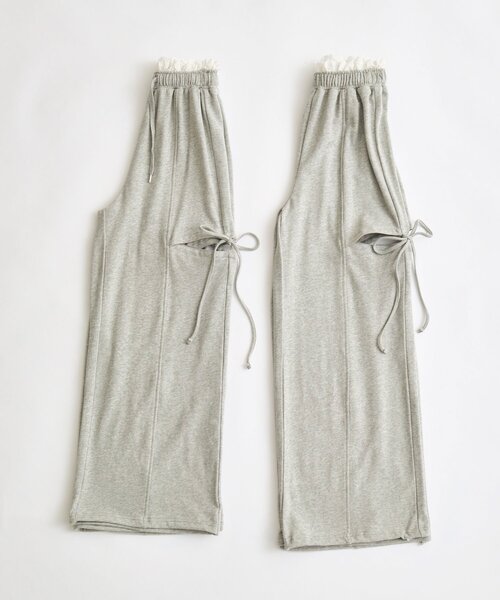 OLIVE des OLIVE（オリーブデオリーブ）の「サイドリボンスウェットパンツ（スウェットパンツ・レディース・ピンク/トップグレー/チャコールグレー・SMALL/MEDIUM）」の16枚目の写真