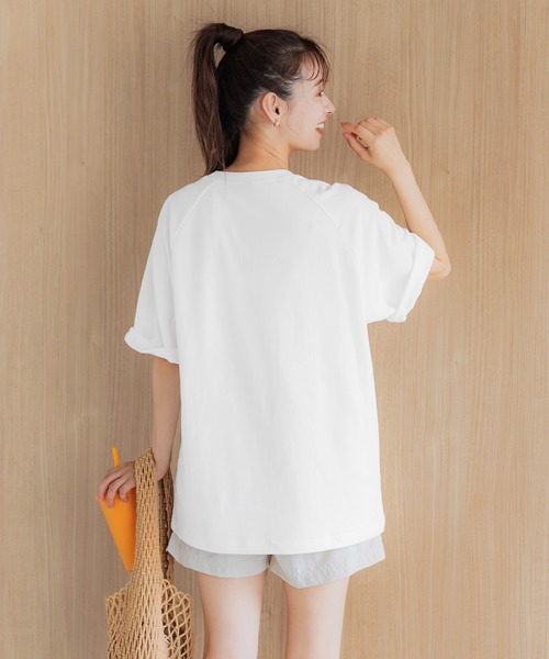 coca（coca）（コカ）の「コットンプレーティングラグランTシャツ 接触冷感/速乾/シワ防止（Tシャツ/カットソー・メンズ・ブラック/ホワイト・XL/M/L）」の7枚目の写真