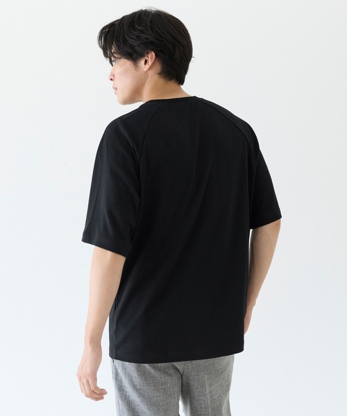 coca（coca）（コカ）の「コットンプレーティングラグランTシャツ 接触冷感/速乾/シワ防止（Tシャツ/カットソー・メンズ・ブラック/ホワイト・XL/M/L）」の10枚目の写真