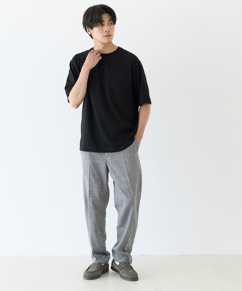 coca（coca）（コカ）の「コットンプレーティングラグランTシャツ 接触冷感/速乾/シワ防止（Tシャツ/カットソー・メンズ・ブラック/ホワイト・XL/M/L）」の11枚目の写真